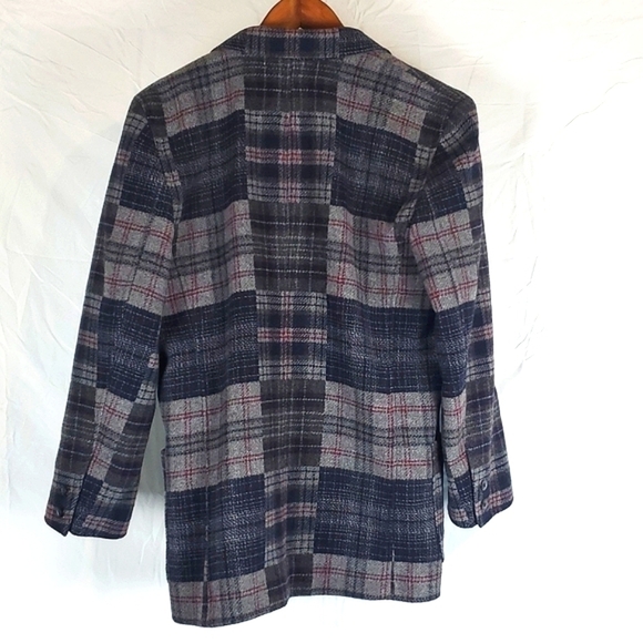 Vintage Lizwear by Liz Claiborne Petites‎ Wool Blend Plaid Blazer Jacket - Picture 7 of 16